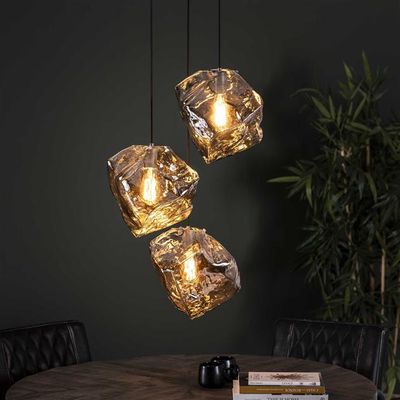 Hanglamp Demmin van chromed glas
