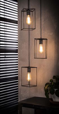 Hanglamp Detmold met 3 open kappen