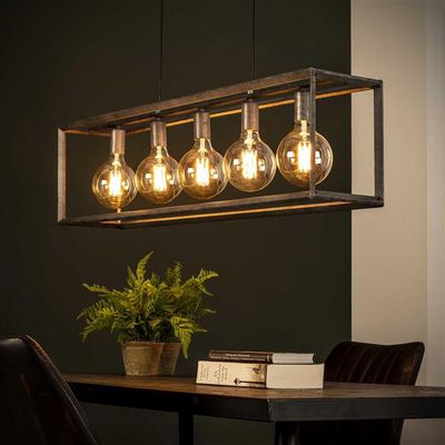 Hanglamp Elmshorn in metalen frame