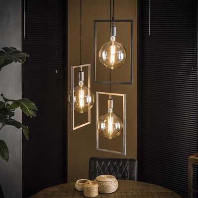 Hanglamp Eltmann in 3 metalen frames