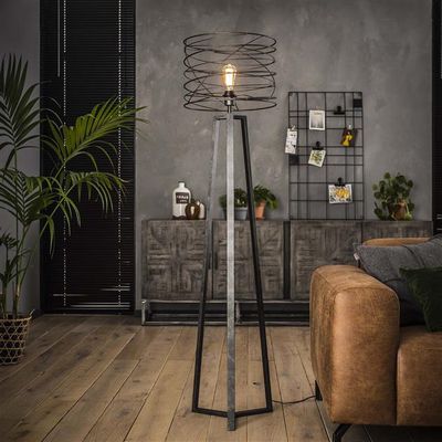Vloerlamp Fürstenberg met metalen driepoot