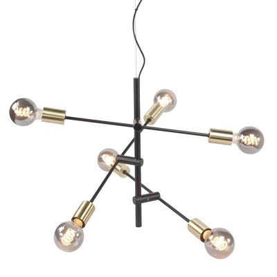 Highlight hanglamp Sticks zwart-goud