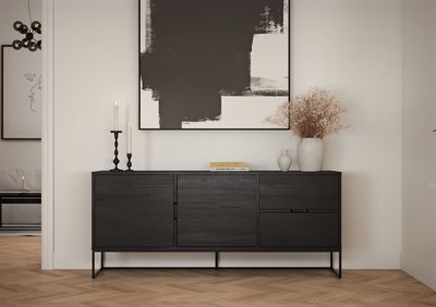 Tenzo Lipp dressoir in zwart eiken hout