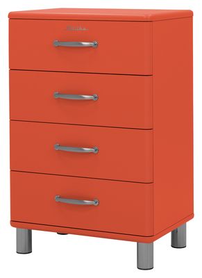 Tenzo New Malibu ladekast met 4 brede laden rood
