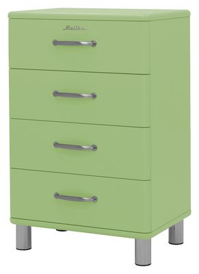 Tenzo New Malibu ladekast met 4 brede laden groen