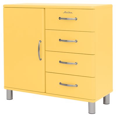 Tenzo New Malibu commode met 4 laden en deur geel