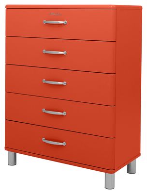 Tenzo New Malibu ladekast met 5 extra brede laden rood