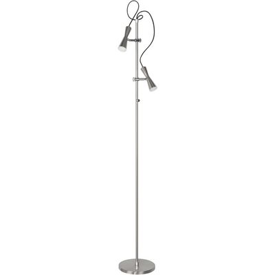 Highlight vloerlamp Move LED 2 x 6W mat staal met dimmer