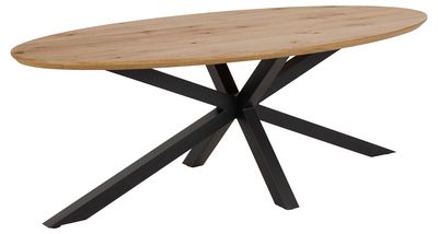 Ovale eiken eettafel Holtug 220x100 cm