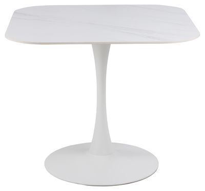 Eettafel Hjulby 90x90 cm met wit keramiek blad