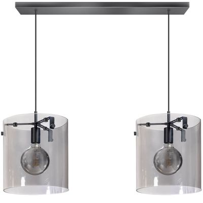 ETH Expo Trading hanglamp The Silo rookglas 2-lichts