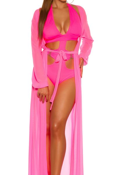 roze beach gaas kimono