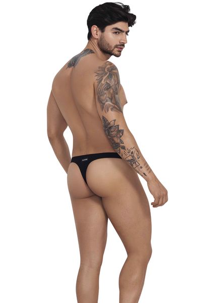 Clever Moda Eros Latin Thong Zwart op model achterkant