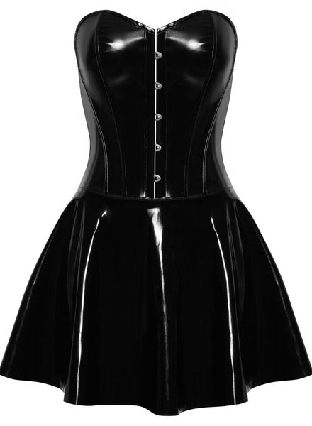 corset jurk van lak