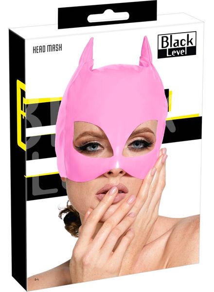 Roze masker van lak 