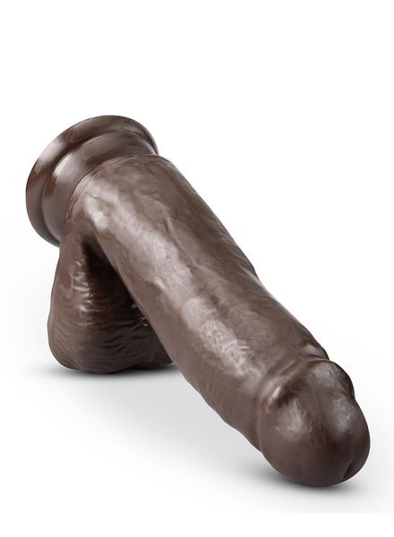 dikke bruine dildo met ballen