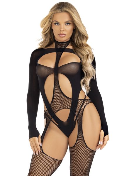 2-delige bodystocking met body