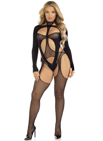  2-delige bodystocking met body 