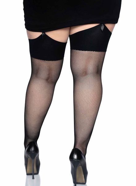 Leg Avenue Visnet Kousen Plus Size Zwart