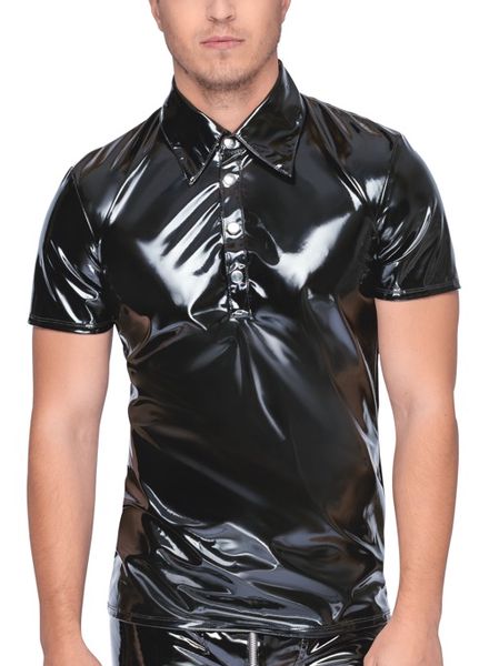 Black Level - Polo Shirt - Lak - Zwart op model voorkant