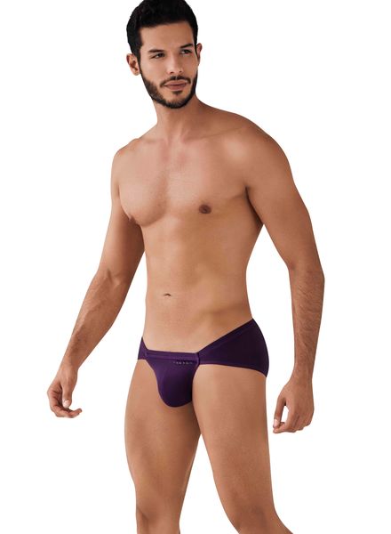 Clever Moda Arawak Brief Zijkant Paars op model