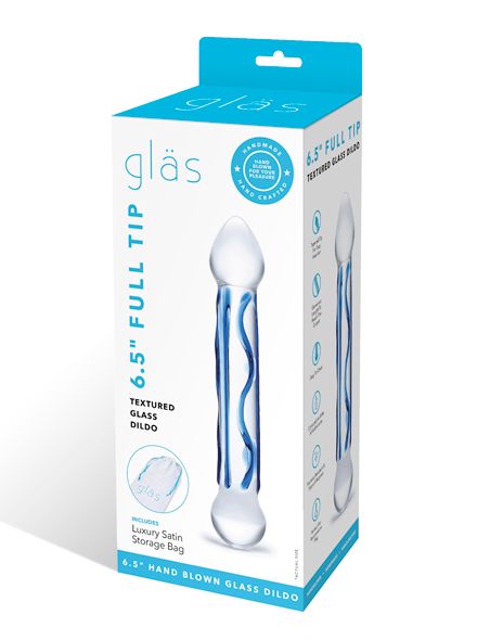 Gläs - Full Tip Textured Glass Dildo - Glazen Dildo 2