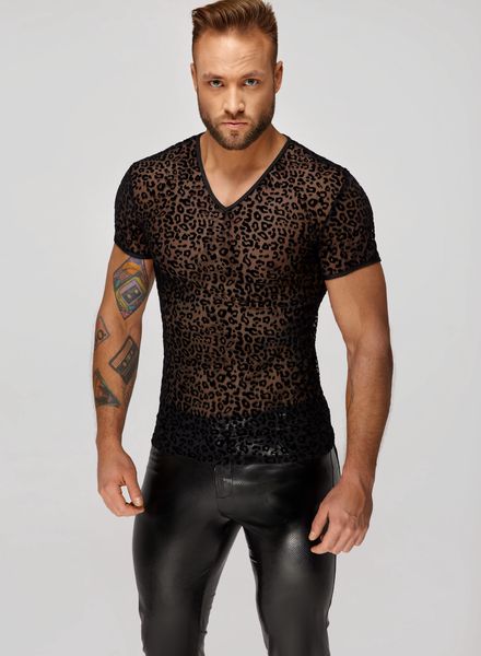 Shirt man luipaardprint