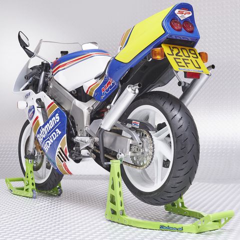 Béquille d'atelier MotoGP roue arrière - Verte Kawasaki