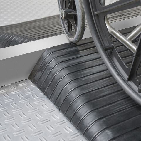 Drempelhulp van rubber 90mm 2 stuks