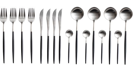 Beukende overschrijving Waakzaam Jay Hill 16-Piece Cutlery Set Silver & Black | Jay Hill
