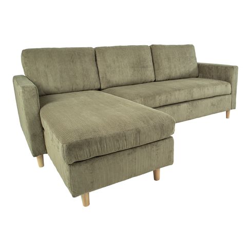Toscana Lounge Sofa In Stoffig Groen Corduroy 219x151 83xh80 Cm Sofa In Stoffig Groen Corduroy 219x151