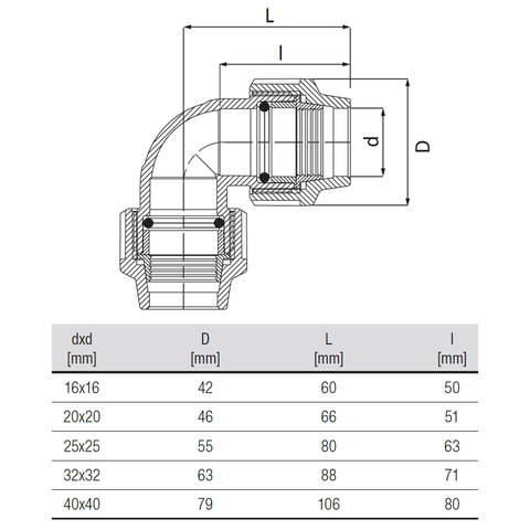 unidelta-knie-90-graden-16-40