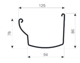 Afmetingen NIcoll Ovation LG28 125mm