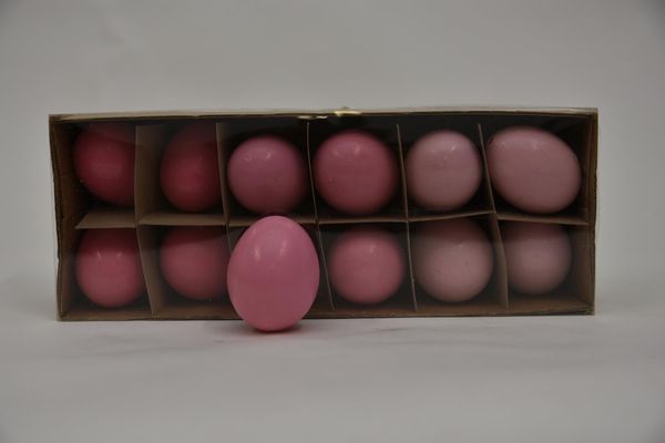 Doos Kippeneieren Rose - 12 Stuks