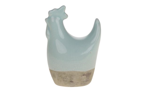 Kip Keramiek "2 Tone" 7.5x6x10.5cm Lichtblauw