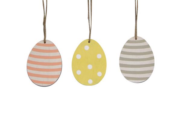 Houten Eihanger Met Konijn 5.5x7.4x0.4cm - 3 Stuks