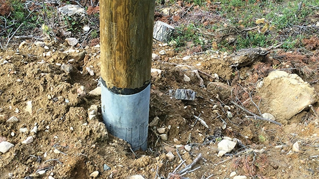 Installing wooden posts