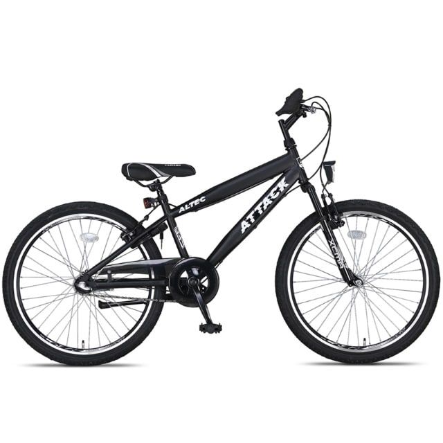 Altec Attack 24 inch Jongensfiets N3 Mat Zwart