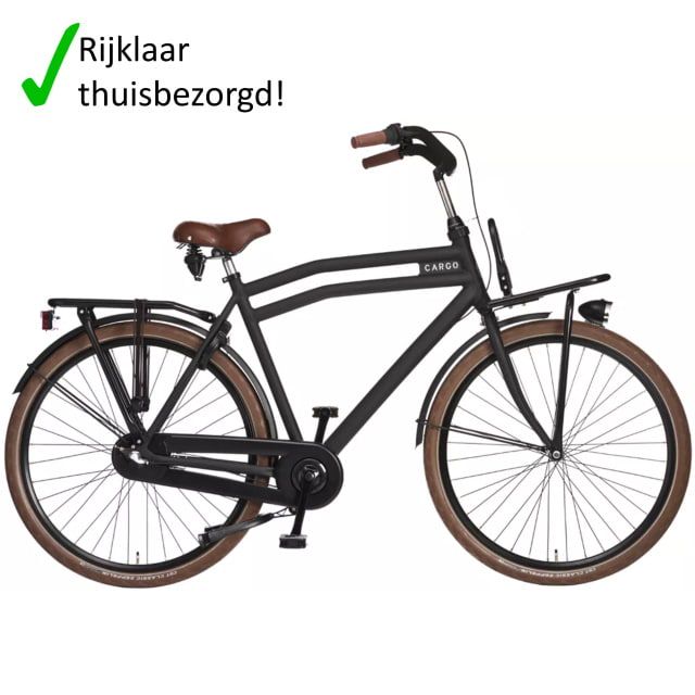 Avalon Cargo R3 Heren Transportfiets 28 inch 59 cm Mat Zwart 100p