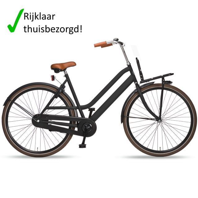 Avalon Transporter Damesfiets 28 inch 55 cm Mat Zwart 100p