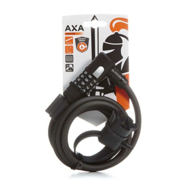 Axa Newton Code Kabelslot - 60 cm - Zwart