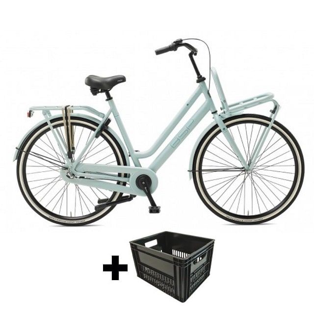 BSP Metropolis Dames 3 Versnellingen 28 inch Mellow Green met krat
