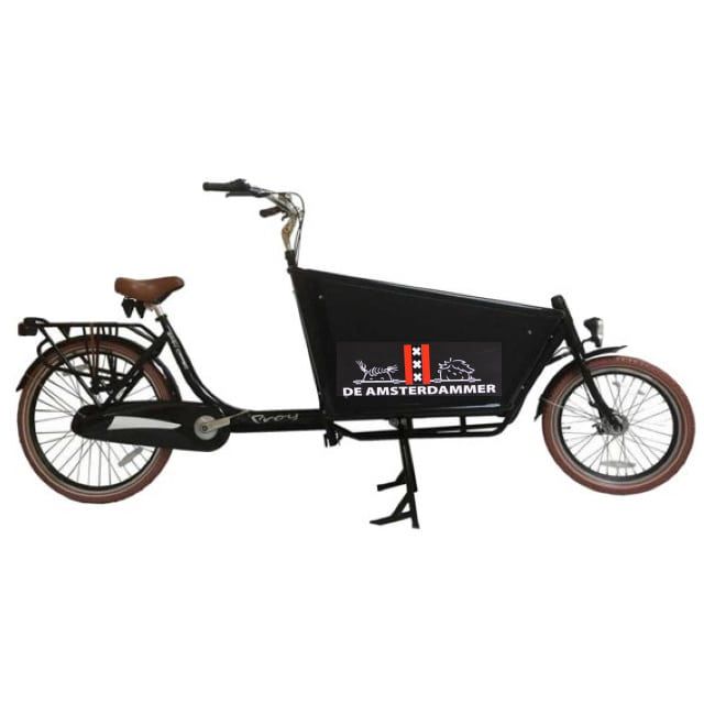 De Amsterdammer Bakfiets 3 Versnellingen Zwart