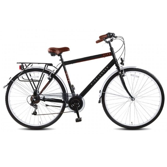 Highlander Citybike Heren 6 Versnellingen 28 inch Black