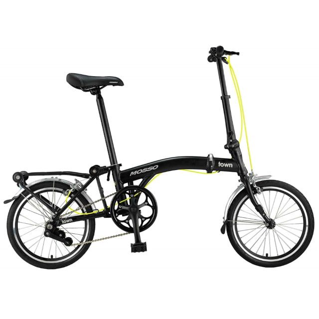 Mosso Town 16 inch Vouwfiets Mat Zwart
