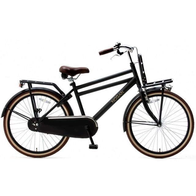 Nogan Vintage Transportfiets Jongens 24 inch Mat Zwart