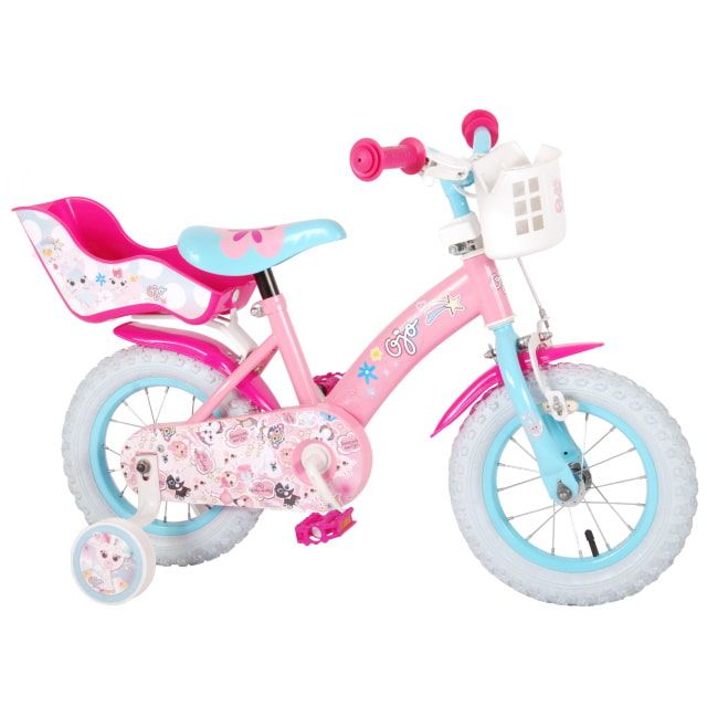 OJO Kinderfiets Meisjes 12 inch Roze