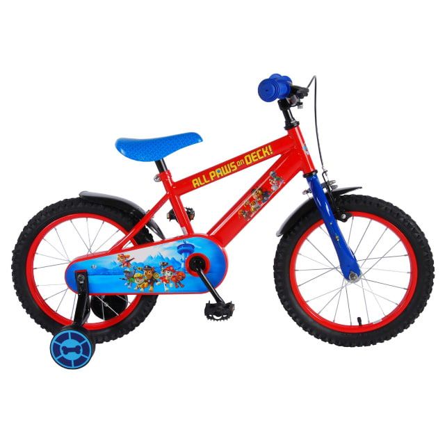 Paw Patrol Kinderfiets Jongens 16 inch Rood Blauw
