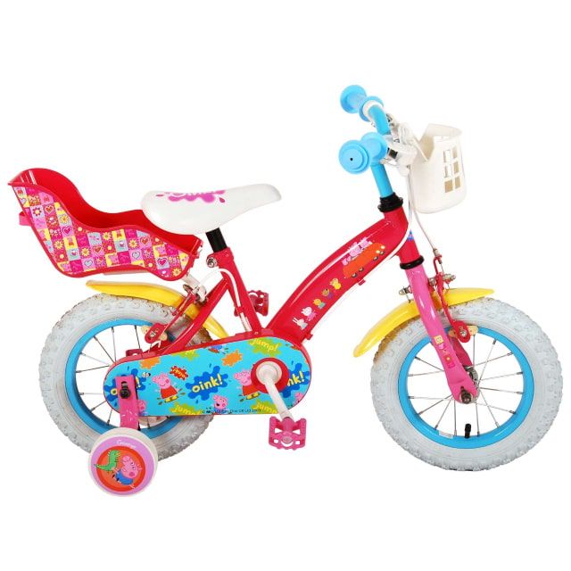 Peppa Pig Kinderfiets Meisjes 12 inch Roze 2 Handremmen