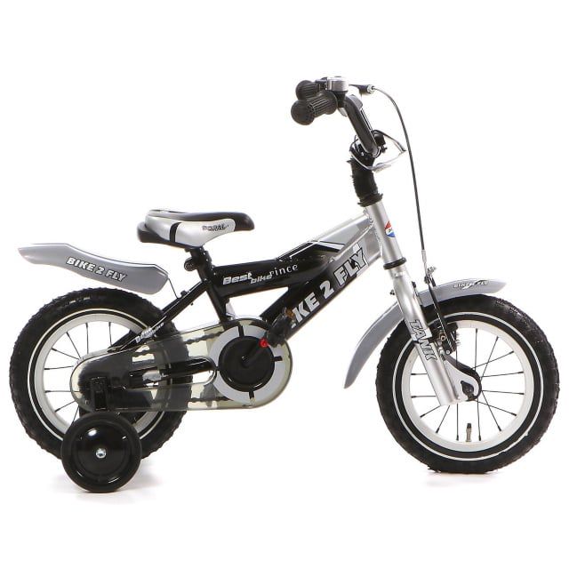Popal Bike 2 Fly 12 inch Zilver Zwart